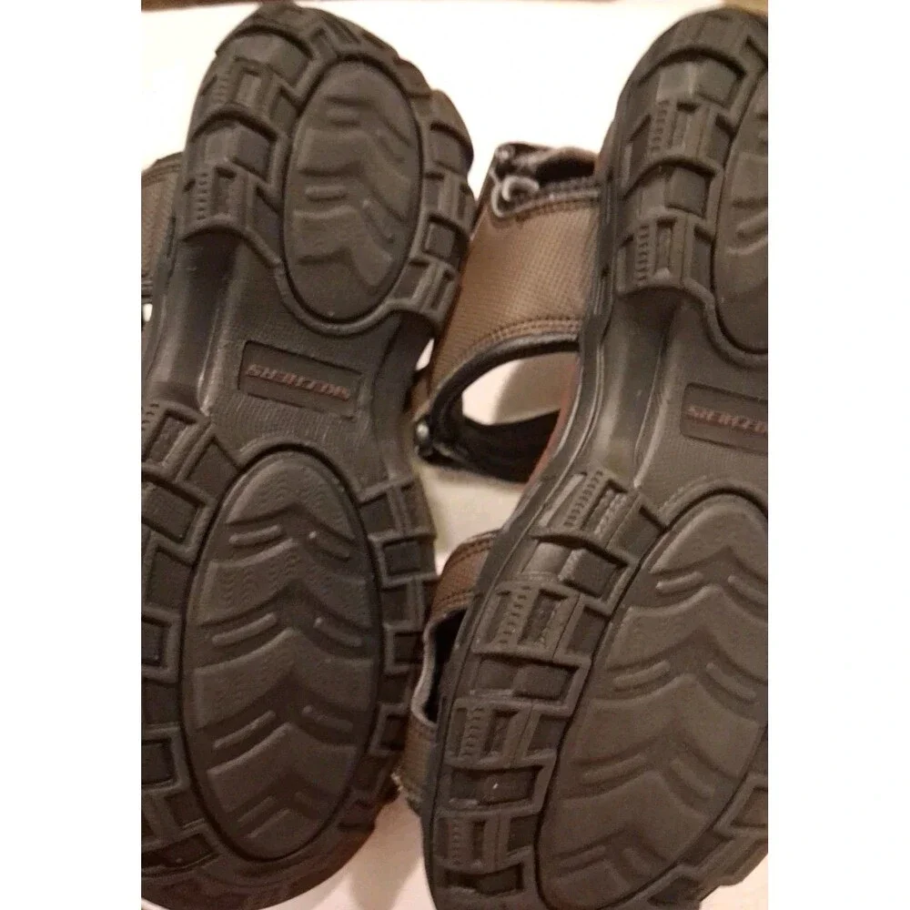 Skechers Mens Size 7 Brown Sport Sandals Relaxed Fit Memory Foam Garver Louden
